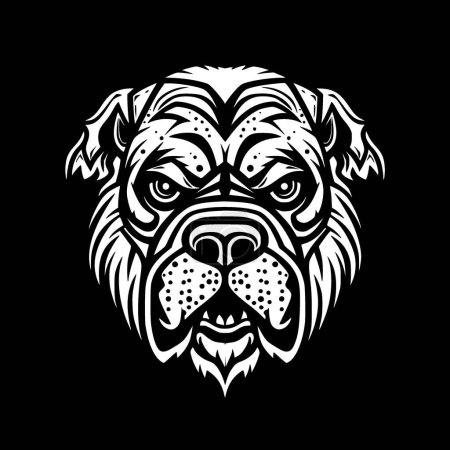 Bulldogge - minimalistische und einfache Silhouette - Vektorillustration