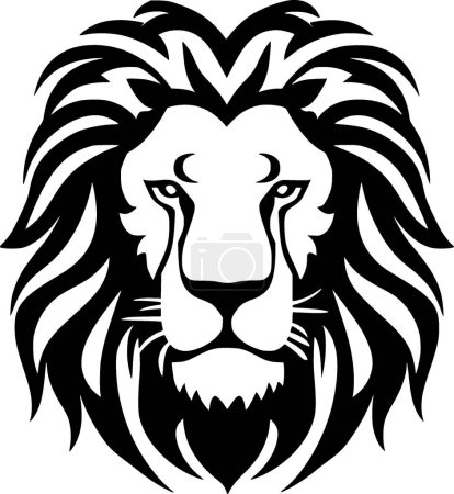 Illustration for Cecil - black and white isolated icon - vector illustration - Royalty Free Image