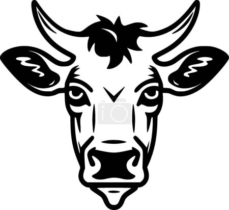 Illustration for Cow - minimalist and simple silhouette - vector illustration - Royalty Free Image