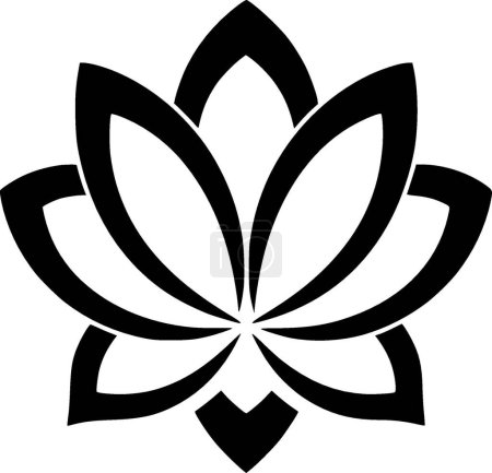Blume - minimalistisches und flaches Logo - Vektorillustration