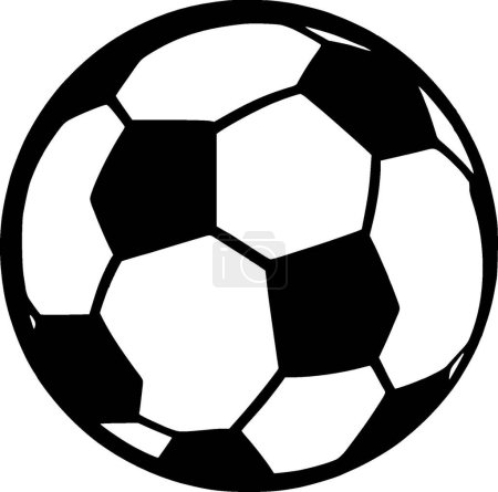 Football - black and white isolated icon - vector illustration