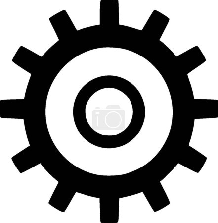 Engranaje - logotipo minimalista y plano - ilustración vectorial