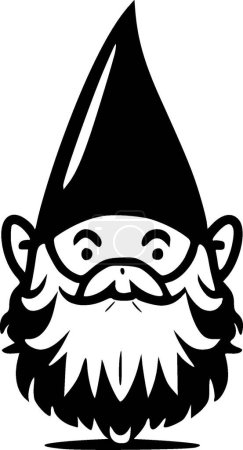 Gnome - minimalistisches und flaches Logo - Vektorillustration