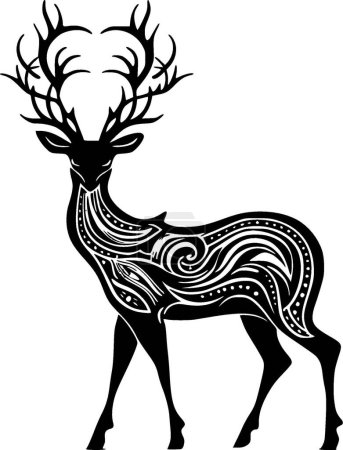 Illustration for Reindeer - high quality vector logo - vector illustration ideal for t-shirt graphic - Royalty Free Image