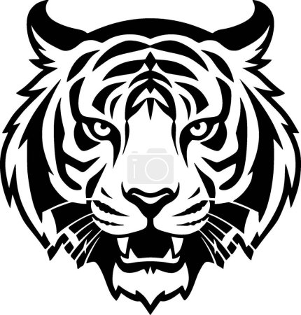 Tiger - minimalistisches und flaches Logo - Vektorillustration