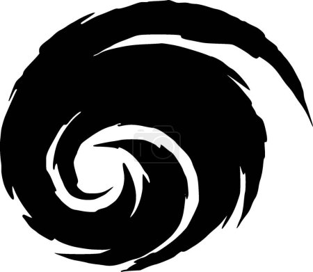 Tornade - logo plat et minimaliste - illustration vectorielle