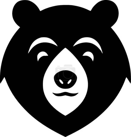 Illustration for Bear - minimalist and flat logo - vector illustration - Royalty Free Image