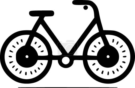 Téléchargez les illustrations : Vélo - logo plat et minimaliste - illustration vectorielle - en licence libre de droit