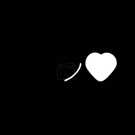 Candy hearts - black and white vector illustration