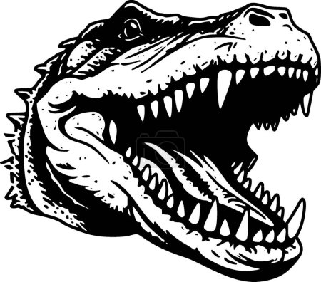 Crocodile - logo plat et minimaliste - illustration vectorielle