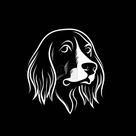 Illustration for Dog - black and white vector illustration - Royalty Free Image