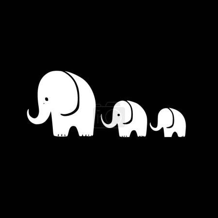 Elefantes - logotipo vectorial de alta calidad - ilustración vectorial ideal para gráficos de camisetas