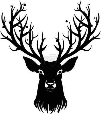 Elk - silhouette minimaliste et simple - illustration vectorielle