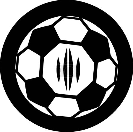 Fútbol - logo minimalista y plano - ilustración vectorial