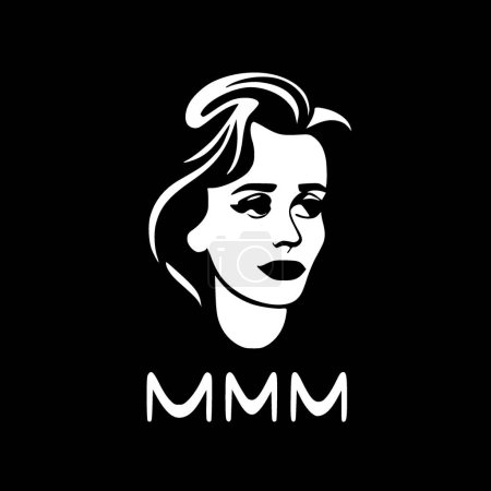 Mom - minimalist and flat logo - vector illustration