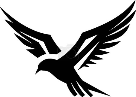 Téléchargez les illustrations : Petrel - icône isolée en noir et blanc - illustration vectorielle - en licence libre de droit