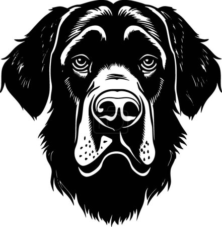 Rottweiler dog - minimalist and flat logo - vector illustration