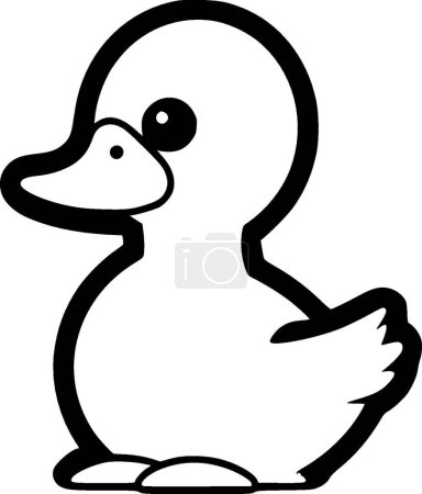 Toy duck - high quality vector logo - vector illustration ideal for t-shirt graphic
