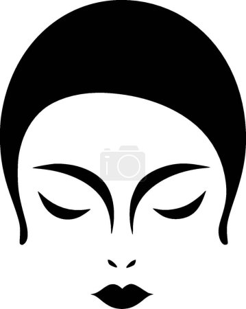 Woman - minimalist and simple silhouette - vector illustration
