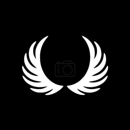 Engelsflügel - minimalistisches und flaches Logo - Vektorillustration