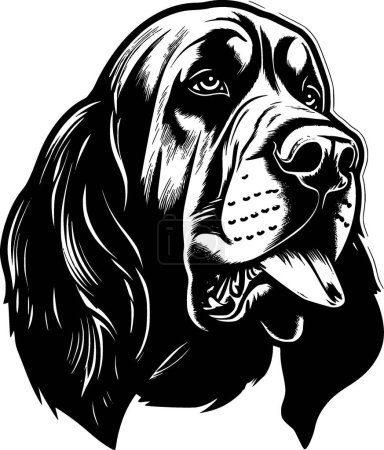 Bloodhound - minimalistische und einfache Silhouette - Vektorillustration