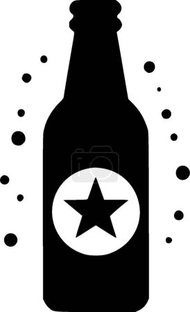 Botella - logo minimalista y plano - ilustración vectorial