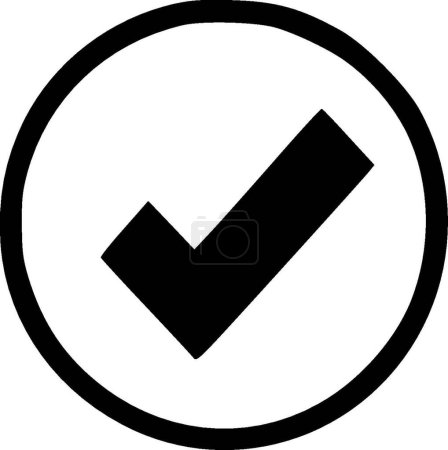 Marca de verificación - logotipo minimalista y plano - ilustración vectorial