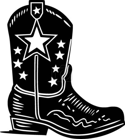Illustration for Cowboy boot - high quality vector logo - vector illustration ideal for t-shirt graphic - Royalty Free Image