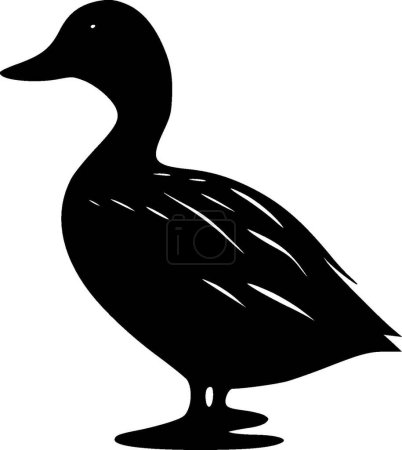 Duck - minimalist and flat logo - vector illustration