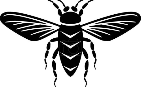 Fliege - minimalistisches und flaches Logo - Vektorillustration
