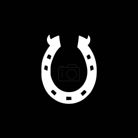 Horseshoe - minimalist and simple silhouette - vector illustration