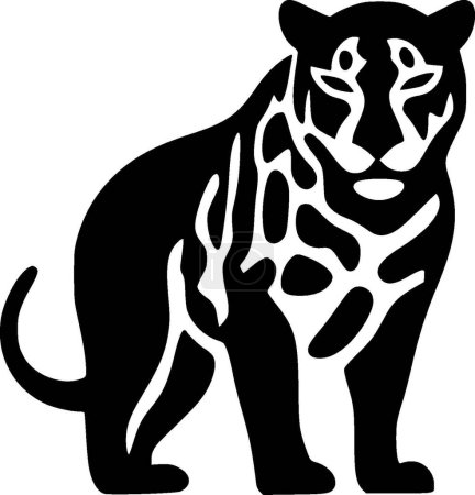 Illustration for Leopard - minimalist and simple silhouette - vector illustration - Royalty Free Image
