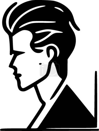Homme - silhouette minimaliste et simple - illustration vectorielle