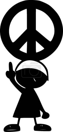 Ilustración de Peace - logo vectorial de alta calidad - ilustración vectorial ideal para el gráfico de camisetas - Imagen libre de derechos
