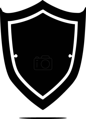 Shield - minimalist and simple silhouette - vector illustration