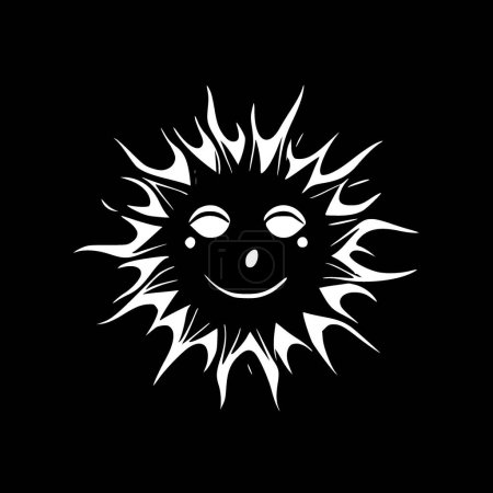 Illustration for Sun - minimalist and flat logo - vector illustration - Royalty Free Image