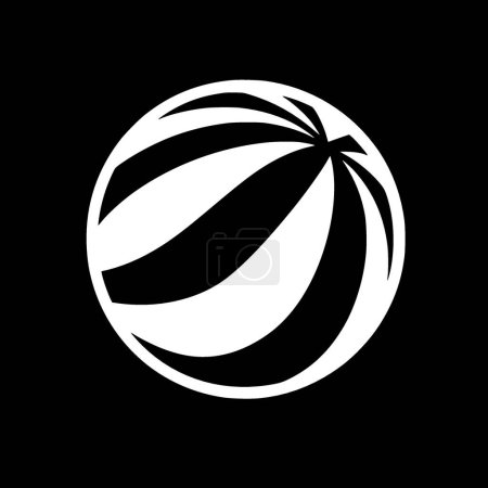 Ball - minimalist and simple silhouette - vector illustration