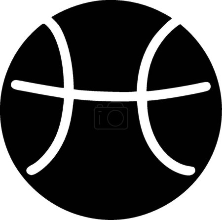 Basketball - minimalist and simple silhouette - vector illustration