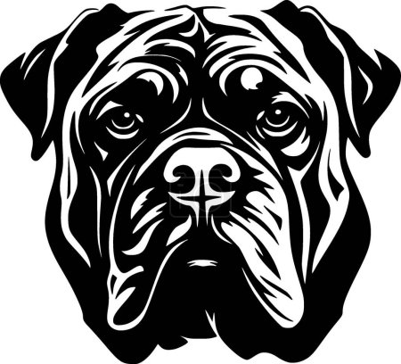 Illustration for Cane corso - minimalist and simple silhouette - vector illustration - Royalty Free Image