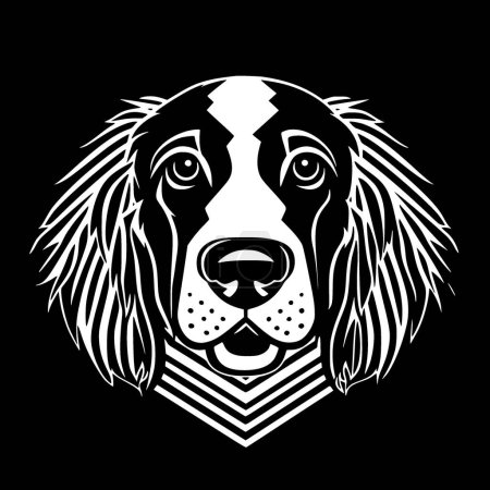 Dog - minimalist and flat logo - vector illustration