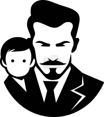 Father - minimalist and flat logo - vector illustration