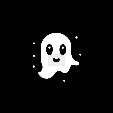 Ghost - minimalist and flat logo - vector illustration