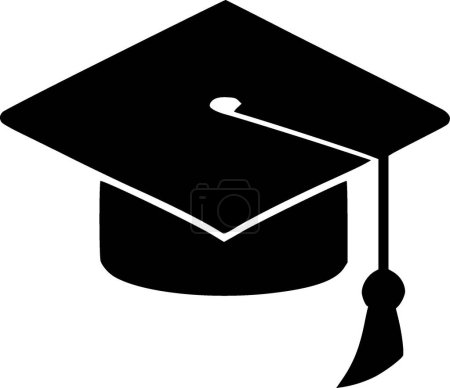 Illustration for Graduation - minimalist and flat logo - vector illustration - Royalty Free Image