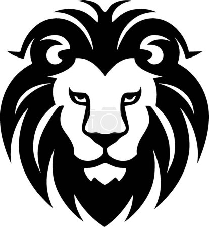 Löwe - minimalistisches und flaches Logo - Vektorillustration