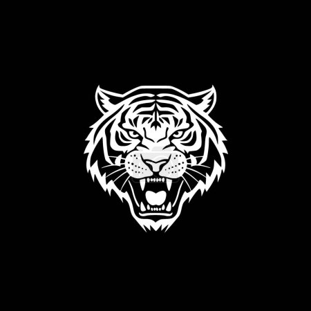 Tigre - silhouette minimaliste et simple - illustration vectorielle
