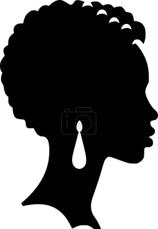 Afrique - silhouette minimaliste et simple - illustration vectorielle