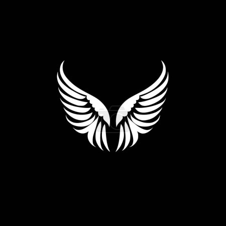 Angel wings - minimalist and simple silhouette - vector illustration