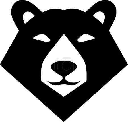 Illustration for Bear - minimalist and flat logo - vector illustration - Royalty Free Image