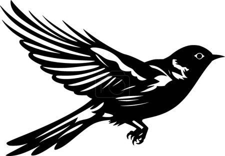 Bird - minimalist and simple silhouette - vector illustration