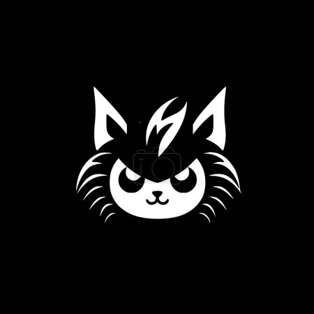 Cat - logo minimalista y plano - ilustración vectorial